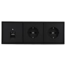 JUNG Serie LS Komplett-Set Graphitschwarz Matt: Cat.6A...