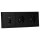 JUNG Serie LS Komplett-Set Graphitschwarz Matt: Cat.6A iso-Anschlussdose UAE-Cat.6A iso-8 Up 0 + LS969-1UASWM Abdeckung f. IAE/UAE-Anschlussdose + 2x LS1520SWM Schuko Steckdose + LS983SWM Rahmen 3fach