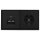 JUNG Serie LS Komplett-Set Graphitschwarz Matt: Cat.6A iso-Anschlussdose UAE-Cat.6A iso-8/8 Up 0 + LS969-2UASWM Abdeckung f. IAE/UAE-Anschlussdose + LS1520SWM Schuko Steckdose + LS982SWM Rahmen 2fach