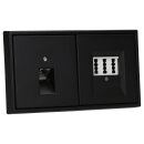 JUNG Serie LS Komplett-Set Graphitschwarz Matt: Cat.6A...