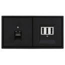 JUNG Serie LS Komplett-Set Graphitschwarz Matt: Cat.6A...