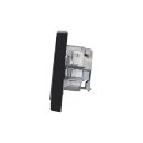 JUNG Serie LS Komplett-Set Graphitschwarz Matt: Cat.6A iso-Anschlussdose UAE-Cat.6A iso-8 Up 0 + LS969-1UASWM Abdeckung + TAE-Anschlussdose TAE 3x6 NFN Up 0 rw + LS969TSWM Abdeckung + LS982SWM Rahmen 2fach