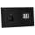 JUNG Serie LS Komplett-Set Graphitschwarz Matt: Cat.6A iso-Anschlussdose UAE-Cat.6A iso-8 Up 0 + LS969-1UASWM Abdeckung + TAE-Anschlussdose TAE 3x6 NFN Up 0 rw + LS969TSWM Abdeckung + LS982SWM Rahmen 2fach
