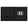 JUNG Serie LS Komplett-Set Graphitschwarz Matt: Cat.6A iso-Anschlussdose UAE-Cat.6A iso-8 Up 0 + LS969-1UASWM Abdeckung + TAE-Anschlussdose TAE 3x6 NFN Up 0 rw + LS969TSWM Abdeckung + LS982SWM Rahmen 2fach