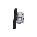 JUNG Serie LS Komplett-Set Graphitschwarz Matt: Cat.6A iso-Anschlussdose UAE-Cat.6A iso-8/8 Up 0 + LS969-2UASWM Abdeckung + TAE-Anschlussdose TAE 3x6 NFN Up 0 rw + LS969TSWM Abdeckung + LS982SWM Rahmen 2fach