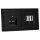 JUNG Serie LS Komplett-Set Graphitschwarz Matt: Cat.6A iso-Anschlussdose UAE-Cat.6A iso-8/8 Up 0 + LS969-2UASWM Abdeckung + TAE-Anschlussdose TAE 3x6 NFN Up 0 rw + LS969TSWM Abdeckung + LS982SWM Rahmen 2fach