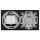 JUNG Serie LS Komplett-Set Graphitschwarz Matt: Cat.6A iso-Anschlussdose UAE-Cat.6A iso-8/8 Up 0 + LS969-2UASWM Abdeckung + TAE-Anschlussdose TAE 3x6 NFN Up 0 rw + LS969TSWM Abdeckung + LS982SWM Rahmen 2fach
