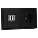 JUNG Serie LS Komplett-Set Graphitschwarz Matt:...