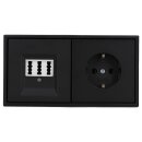JUNG Serie LS Komplett-Set Graphitschwarz Matt:...