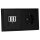 JUNG Serie LS Komplett-Set Graphitschwarz Matt: TAE-Anschlussdose TAE 3x6 NFN Up 0 rw + LS969TSWM Abdeckung f. TAE-Anschlussdose + LS1520SWM Schuko Steckdose + LS982SWM Rahmen 2fach