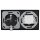 JUNG Serie LS Komplett-Set Graphitschwarz Matt: TAE-Anschlussdose TAE 3x6 NFN Up 0 rw + LS969TSWM Abdeckung f. TAE-Anschlussdose + LS1520SWM Schuko Steckdose + LS982SWM Rahmen 2fach