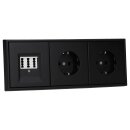 JUNG Serie LS Komplett-Set Graphitschwarz Matt:...