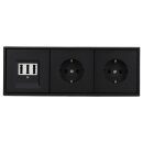 JUNG Serie LS Komplett-Set Graphitschwarz Matt:...