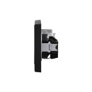 JUNG Serie LS Komplett-Set Graphitschwarz Matt: Antennensteckdose EDU 04 F + LS990TVSWM Abdeckung f. Antennen-Steckdose + LS1520SWM Schuko Steckdose + LS982SWM Rahmen 2fach