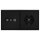 JUNG Serie LS Komplett-Set Graphitschwarz Matt: Antennensteckdose EDU 04 F + LS990TVSWM Abdeckung f. Antennen-Steckdose + LS1520SWM Schuko Steckdose + LS982SWM Rahmen 2fach