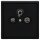 JUNG Serie LS Komplett-Set Graphitschwarz Matt: Triax EDA 302 F Antennendose 3-Loch SAT/TV/R + LS990SATSWM Abdeckung f. SAT-TV-Steckdose + LS981SWM Rahmen 1fach