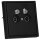 JUNG Serie LS Komplett-Set Graphitschwarz Matt: Antennensteckdose 4-Loch GUT 400 + LS990-4SAT2SWM Abdeckung f. SAT-TV-Steckdose Ankaro + LS981SWM Rahmen 1fach