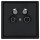 JUNG Serie LS Komplett-Set Graphitschwarz Matt: Antennensteckdose 4-Loch GUT 400 + LS990-4SAT2SWM Abdeckung f. SAT-TV-Steckdose Ankaro + LS981SWM Rahmen 1fach
