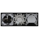 JUNG Serie LS Komplett-Set Graphitschwarz Matt: Antennensteckdose EDU 04 F + LS990TVSWM Abdeckung + Cat.6A UAE-Cat.6A iso-8/8 Up 0 + LS969-2UASWM Abdeckung + LS1520SWM Schuko Steckdose + LS983SWM Rahmen 3fach