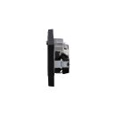 JUNG Serie LS Set Graphitschwarz Matt: Triax EDA 302 F Antennendose 3-Loch SAT/TV/R + LS990SATSWM Abdeckung + Cat.6A UAE-Cat.6A iso-8/8 Up 0 + LS969-2UASWM Abdeckung + LS1520SWM Schuko Steckdose + LS983SWM Rahmen 3fach