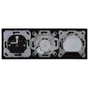 JUNG Serie LS Set Graphitschwarz Matt: Triax EDA 302 F Antennendose 3-Loch SAT/TV/R + LS990SATSWM Abdeckung + Cat.6A UAE-Cat.6A iso-8/8 Up 0 + LS969-2UASWM Abdeckung + LS1520SWM Schuko Steckdose + LS983SWM Rahmen 3fach