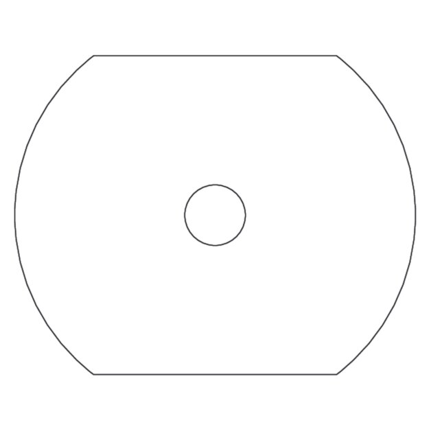 Berker 9023289035SP Kunststoffunterlage für Glasmittelplatte für Drehschalter-/Taster Serie Glas klar
