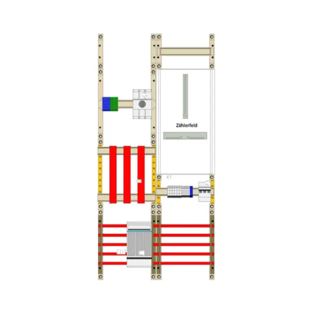 Hager UF32WA8-LS Wandler- und Messfeld universN 100A IP44 SKII