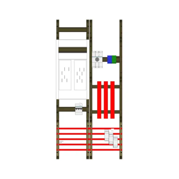 Hager UF32WE9EHZ-LS Wandler- und Messfeld universN 100A TN-S eHZ
