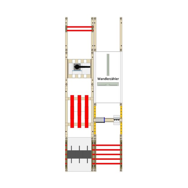 Hager UF52WA6-LS Wandler- und Messfeld universN 200A IP44 SKII TN-S