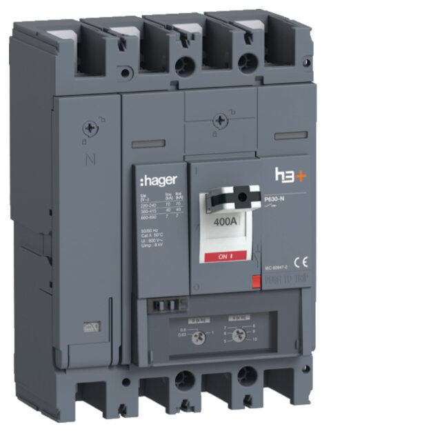 Hager HNW401DR Leistungsschalter h3+ P630 TM 4x400A 40kA