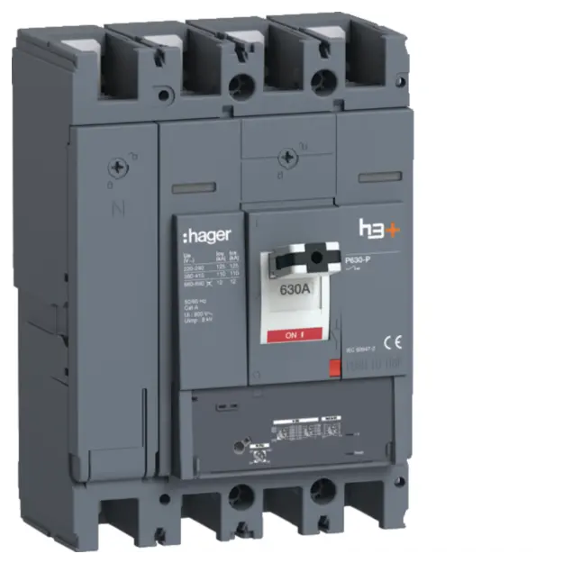 Hager HPW631GR Leistungsschalter h3+P630 LSnI 4x630A 110k
