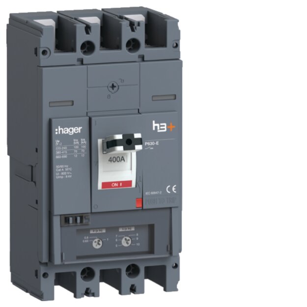 Hager HEW400DR Leistungsschalter h3+ P630 TM 3x400A 70kA