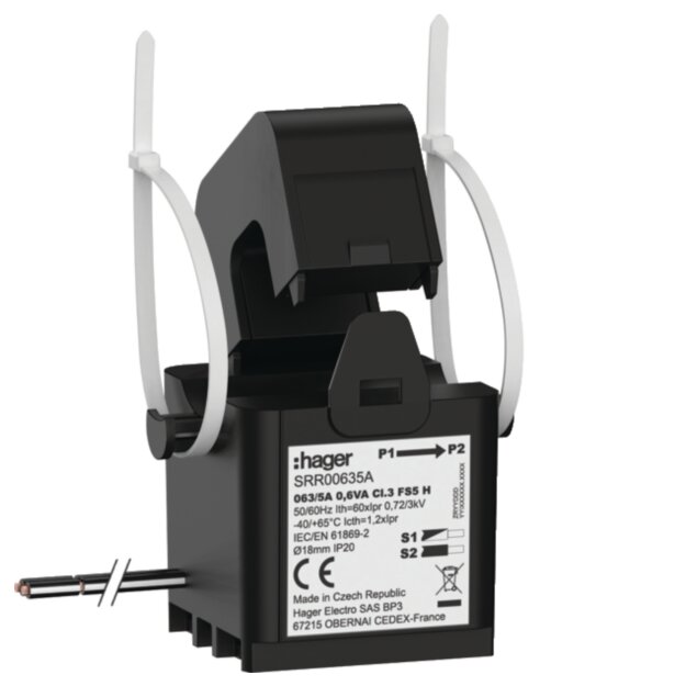 Hager SRR00635A Klappwandler SC1 18mm 063/5A 0.6VA Kl.3