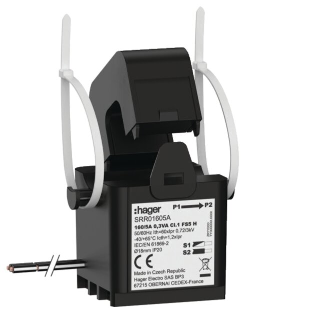 Hager SRR01605A Klappwandler SC1 18mm 160/5A 0.3VA Kl.1