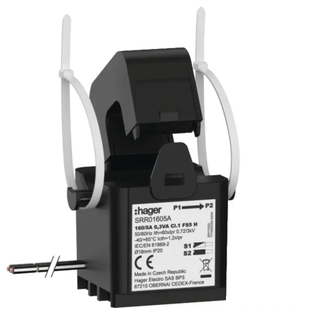 Hager SRR01605A Klappwandler SC1 18mm 160/5A 0.3VA Kl.1