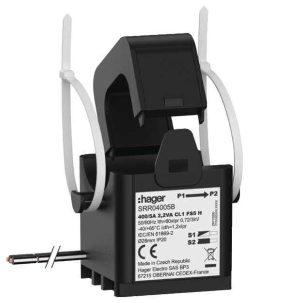 Hager SRR04005B Klappwandler SC2 28mm 400/5A 2.2VA Kl.1