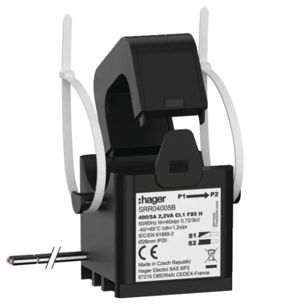 Hager SRR04005B Klappwandler SC2 28mm 400/5A 2.2VA Kl.1
