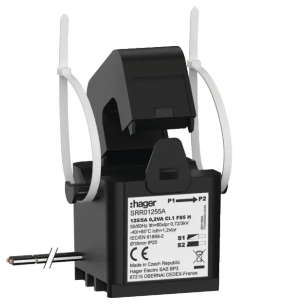 Hager SRR01255A Klappwandler SC1 18mm 125/5A 0.2VA Kl.1