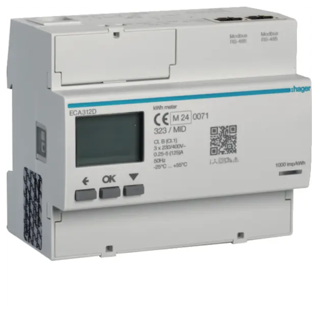 Hager ECA312D Energiezähler 3ph direkt 125A AGARD MID