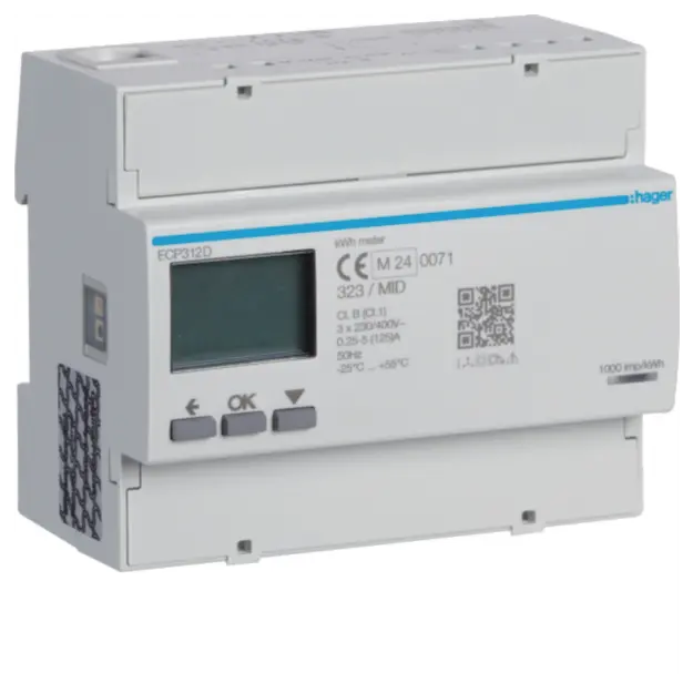 Hager ECP312D Energiezähler 3ph direkt 125A S0 MID