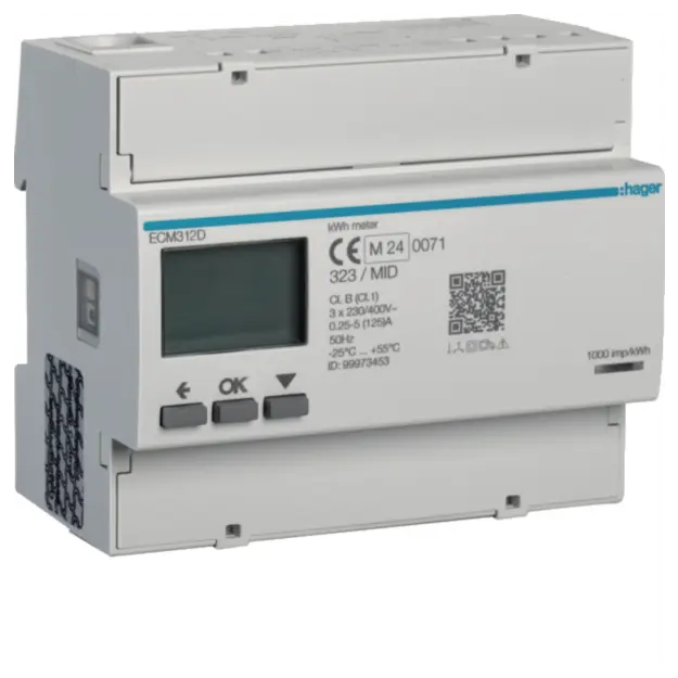 Hager ECM312D Energiezähler 3ph direkt 125A MBUS MID