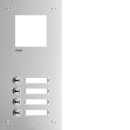Hager RTQ104X Frontplatte intercom mono 4 Tasten
