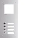 Hager RTQ104X Frontplatte intercom mono 4 Tasten