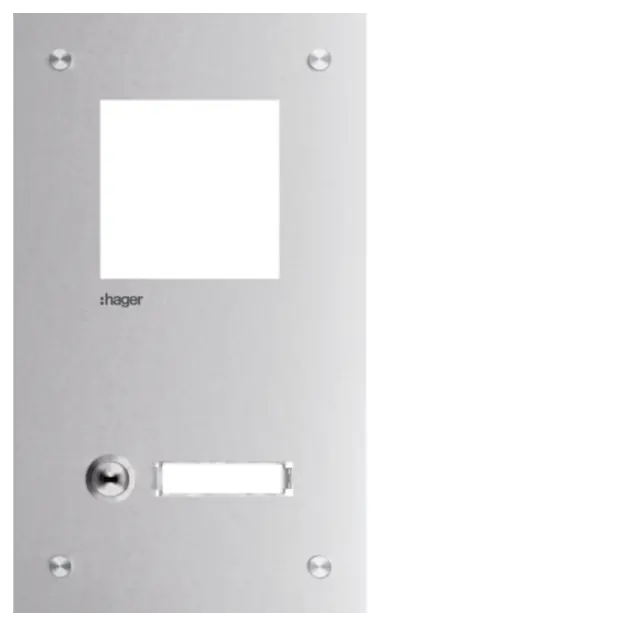 Hager RTQ101X Frontplatte intercom mono 1 Taste