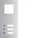 Hager RTQ103X Frontplatte intercom mono 3 Tasten