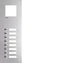 Hager RTQ108X Frontplatte intercom mono 8 Tasten