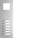Hager RTQ106X Frontplatte intercom mono 6 Tasten
