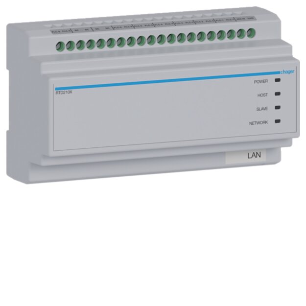 Hager RTD210X 2Draht IP Systemswitch 6-fach intercom