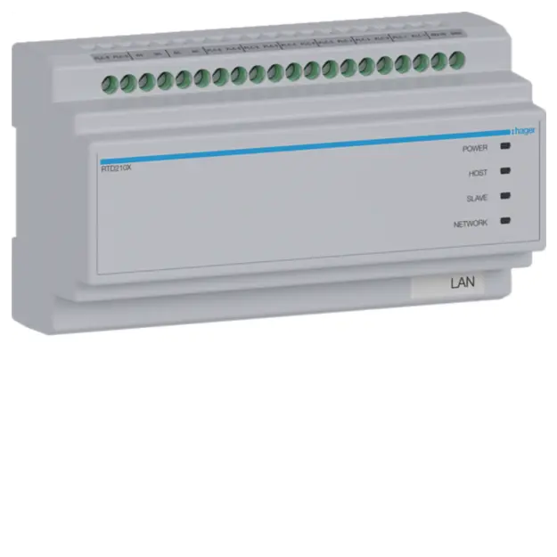 Hager RTD210X 2Draht IP Systemswitch 6-fach intercom