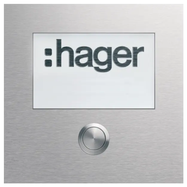 Hager REN009X Rund-Taster 1 WE LED-Schild groß modular